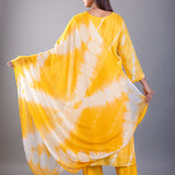 Yellow Shibori Dyed Kurti Set With Gota and Embroidered Hand Work - image 4