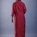 Red Straight Kurti With Embroidered Work - Anvi Couture