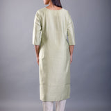 Sea Green Kurti With Embroidered Work - Anvi Couture