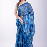 Blue Jimmy Choo Party Wear Saree - Anvi Couture
