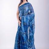 Blue Jimmy Choo Party Wear Saree - Anvi Couture