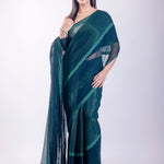 Green Jimmy Choo Saree With Stone Work - Anvi Couture