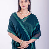 Green Jimmy Choo Saree With Stone Work - Anvi Couture