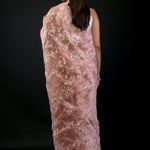 Peach Organza Saree with All Over Embroidered Floral Work - image 4