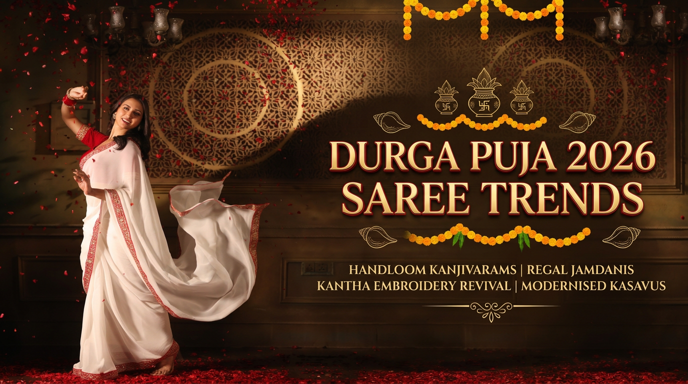 Durga puja 2026 saree trends full