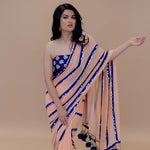 Peach Colour Saree