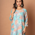 Sky Blue Printed Co - Ord Set - Anvi Couture