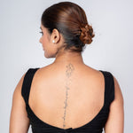 Black Satin Silk Sweetheart Neckline Sleeveless Blouse - Anvi Couture