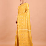 Golden Yellow Handloom Chanderi Silk Saree front