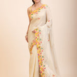Ivory Gold Tissue Gota Patti Saree
front