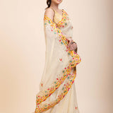 Ivory Gold Tissue Gota Patti Saree
side