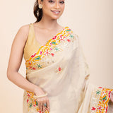 Ivory Gold Tissue Gota Patti Saree
close