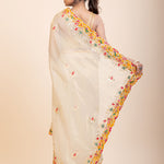 Ivory Gold Tissue Gota Patti Saree
back