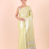 Light Green Handloom Tissue Saree full