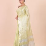 Light Green Handloom Tissue Saree front