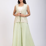 Light Green Sharara Set with Jacket full