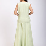 Light Green Sharara Set with Jacket back