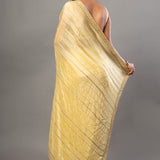 Light Yellow Heavy Embroidery Satin Silk Saree - Anvi Couture - Image 4