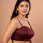 Maroon Spagatti Blouse in Cotton Silk Another Side 

