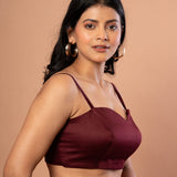 Maroon Spagatti Blouse in Cotton Silk Another Side 


