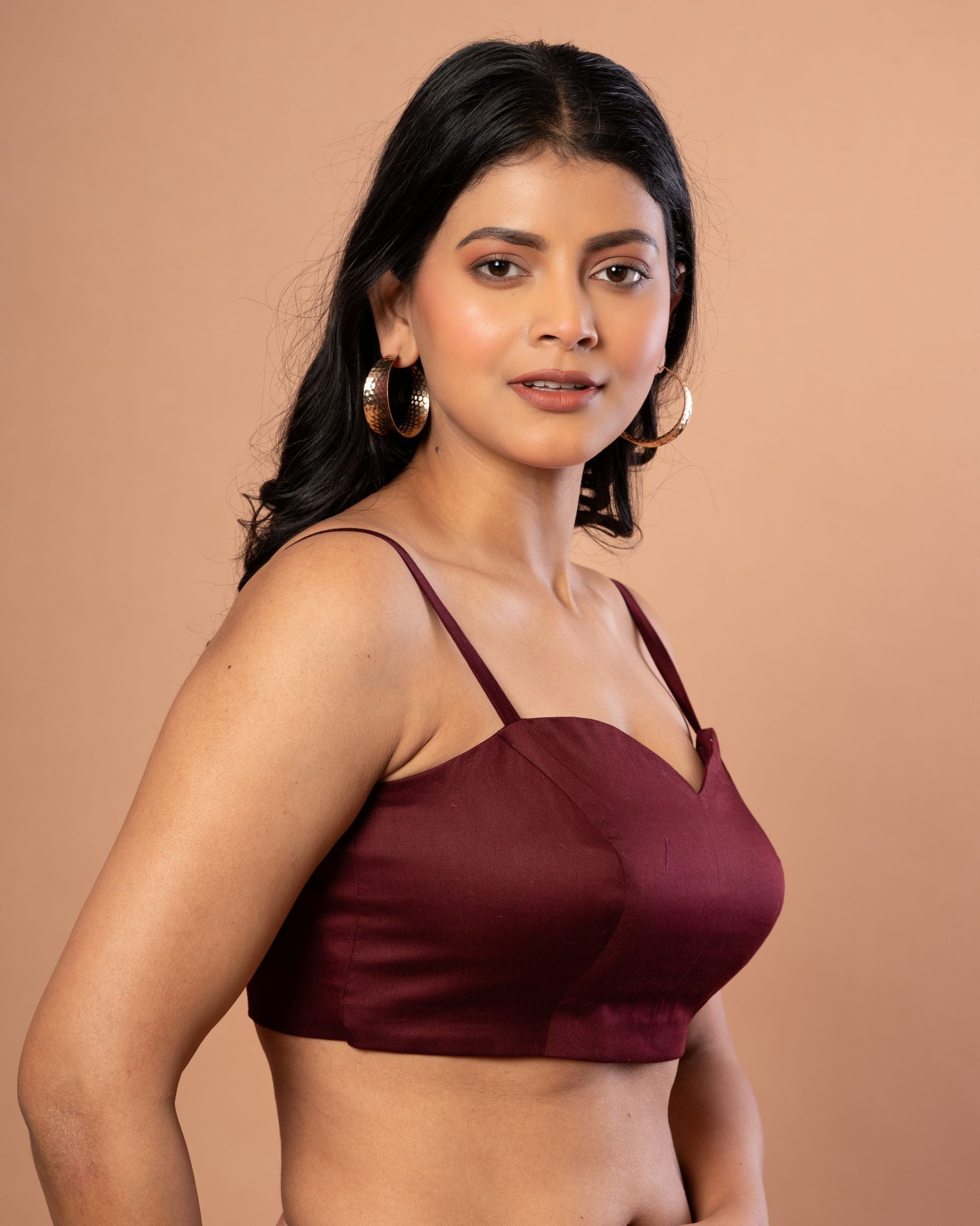 Maroon Spagatti Blouse in Cotton Silk Another Side 

