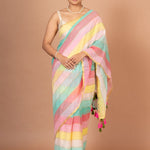 Multicolor Handloom Cotton Saree Full