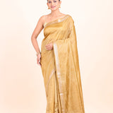 Mustard Yellow Pure Silk Saree full