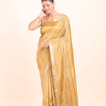 Mustard Yellow Pure Silk Saree front