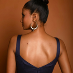Navy Blue Sweetheart Neck Sleeveless Blouse Back