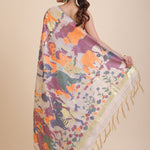 Off White Jamdani Handloom Saree back