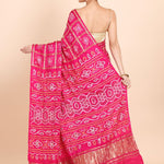 Pink Hand Embroidered Gharchola Saree - Anvi Couture