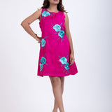 Pink Short Dress With Embroidered Work Full

