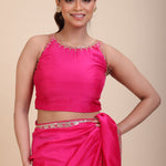 Pink Wedding Wear Embroidered Blouse Full
