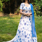 Pure White Blossom Hand - Embroidered Lehenga - Anvi Couture