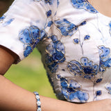 Pure White Blossom Hand - Embroidered Lehenga - Anvi Couture