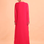 Rani Pink Gown With Embroidered Jacket - Anvi Couture