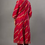 Red Anarkali Suit Set with Dupatta - Anvi Couture