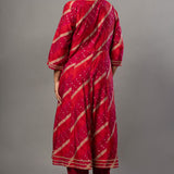 Red Anarkali Suit Set with Dupatta - Anvi Couture