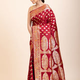 Red Bridal Wedding Banarasi Saree - Anvi Couture