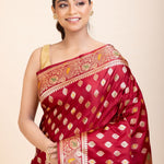 Red Bridal Wedding Banarasi Saree - Anvi Couture