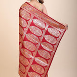 Red Bridal Wedding Banarasi Saree - Anvi Couture