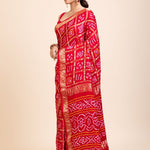 Red Gharchola Silk Saree - Anvi Couture
