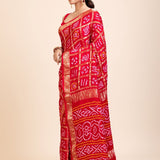 Red Gharchola Silk Saree - Anvi Couture