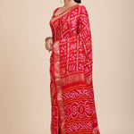 Red Gharchola Silk Saree Front
