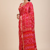 Red Gharchola Silk Saree Front
