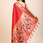 Red Paithani Silk Saree - Anvi Couture
