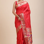 Red Paithani Silk Saree Full


