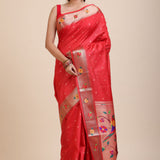 Red Paithani Silk Saree Full

