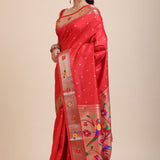Red Paithani Silk Saree Front

