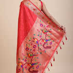 Red Paithani Silk Saree Back

